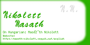 nikolett masath business card